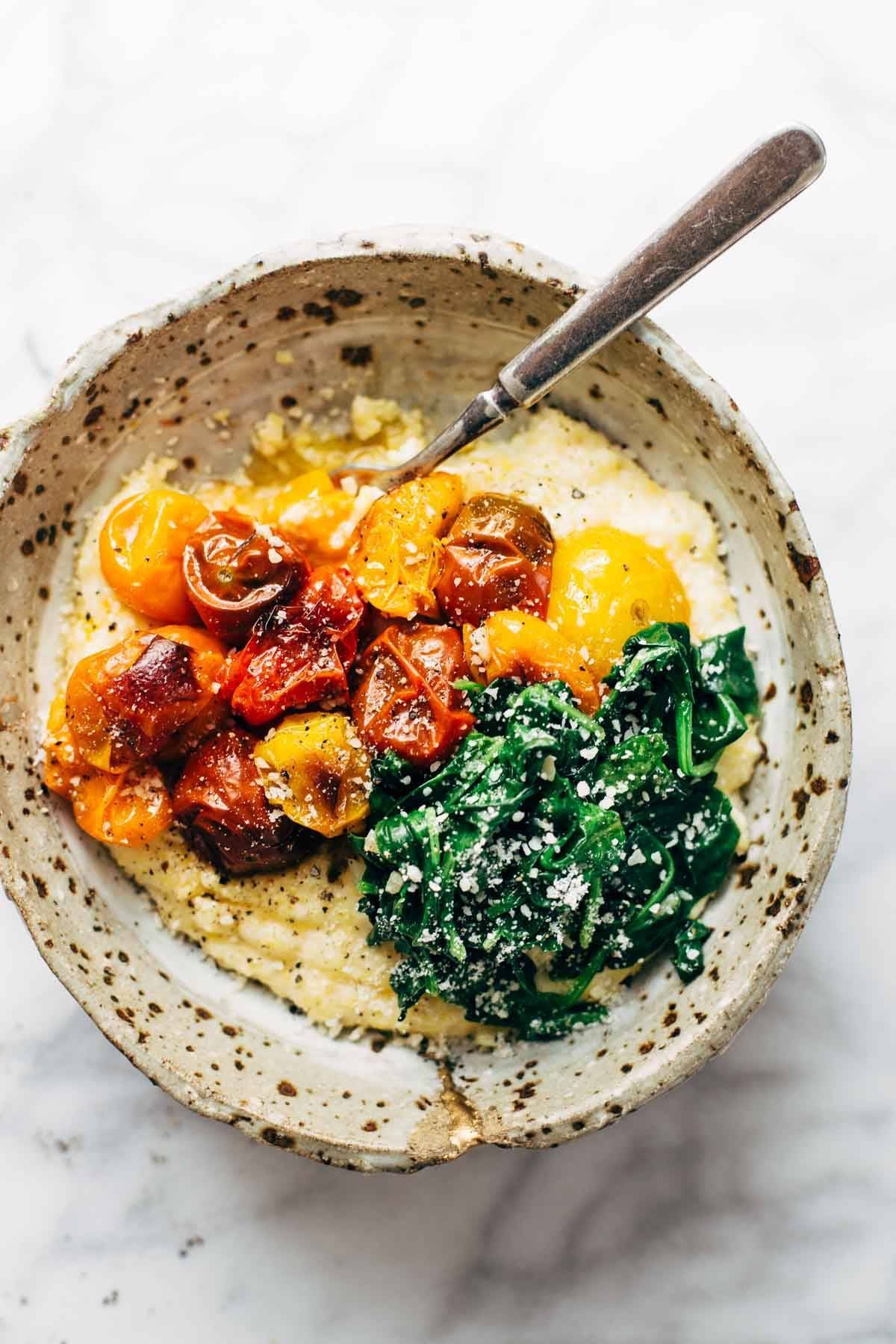 Layered Baked Polenta with Roasted Vegetables and Parmesan