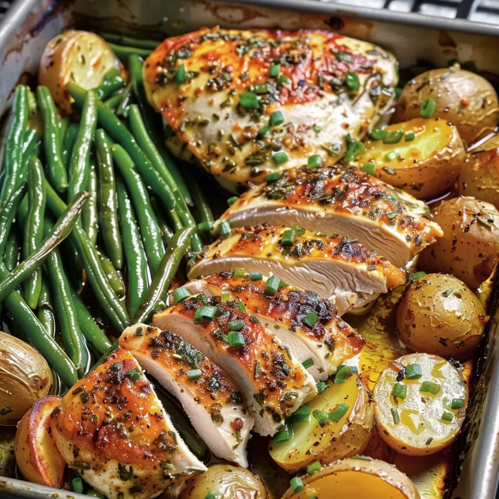 Sheet Pan Herb-Roasted Chicken with Baby Potatoes