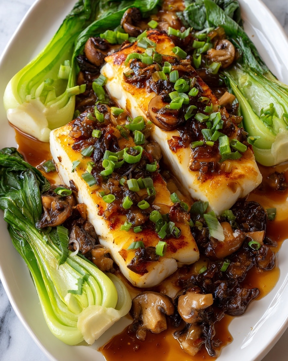 Pan-Seared Miso-Glazed Cod with Sautéed Bok Choy