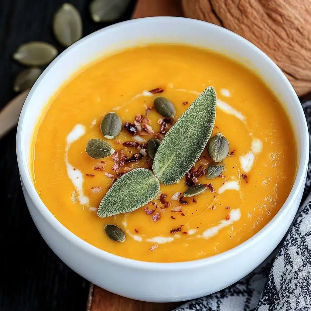 Coconut Curry Pumpkin Soup with Toasted Coconut Garnish