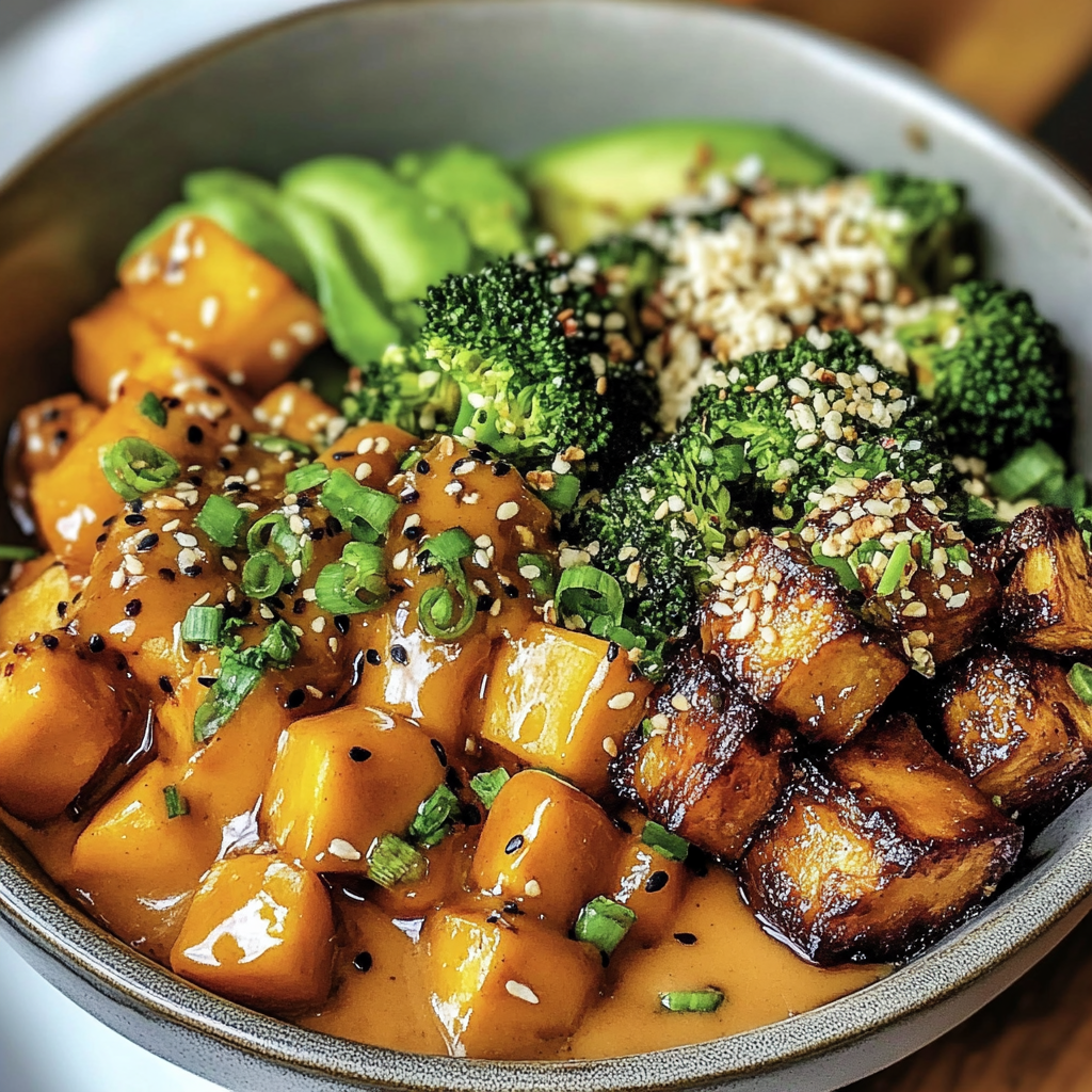 Miso-Glazed Sweet Potato & Broccoli