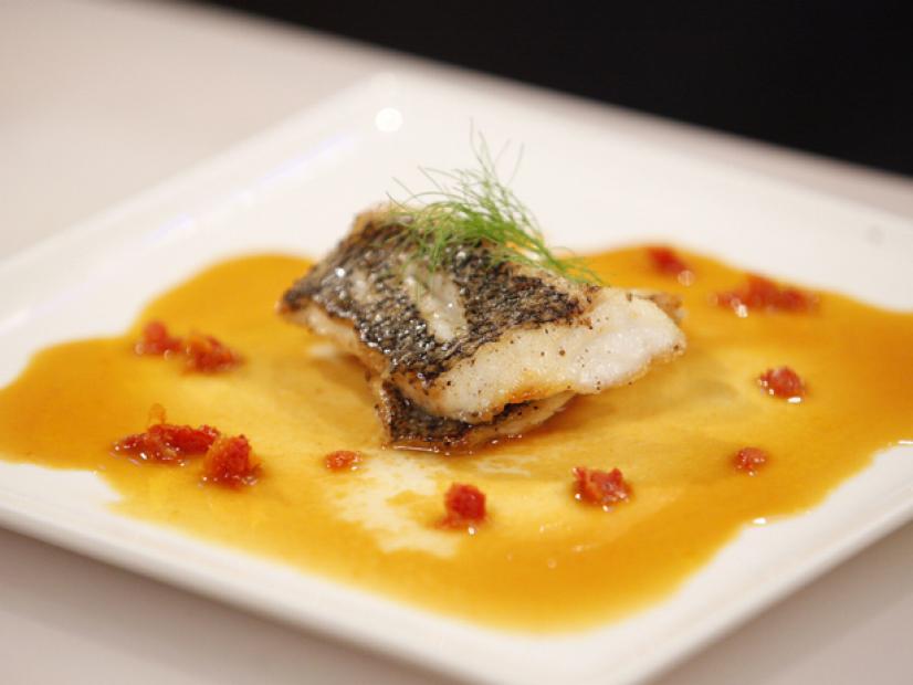Pan-Seared Sea Bass with Avocado and Tomato Relish