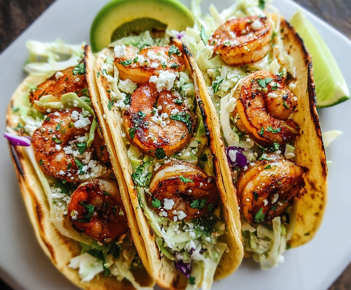 Smoky Lime-Grilled Shrimp Tacos with Cilantro Slaw
