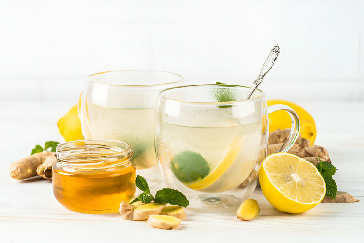 Honey-Ginger Green Tea Iced Latte