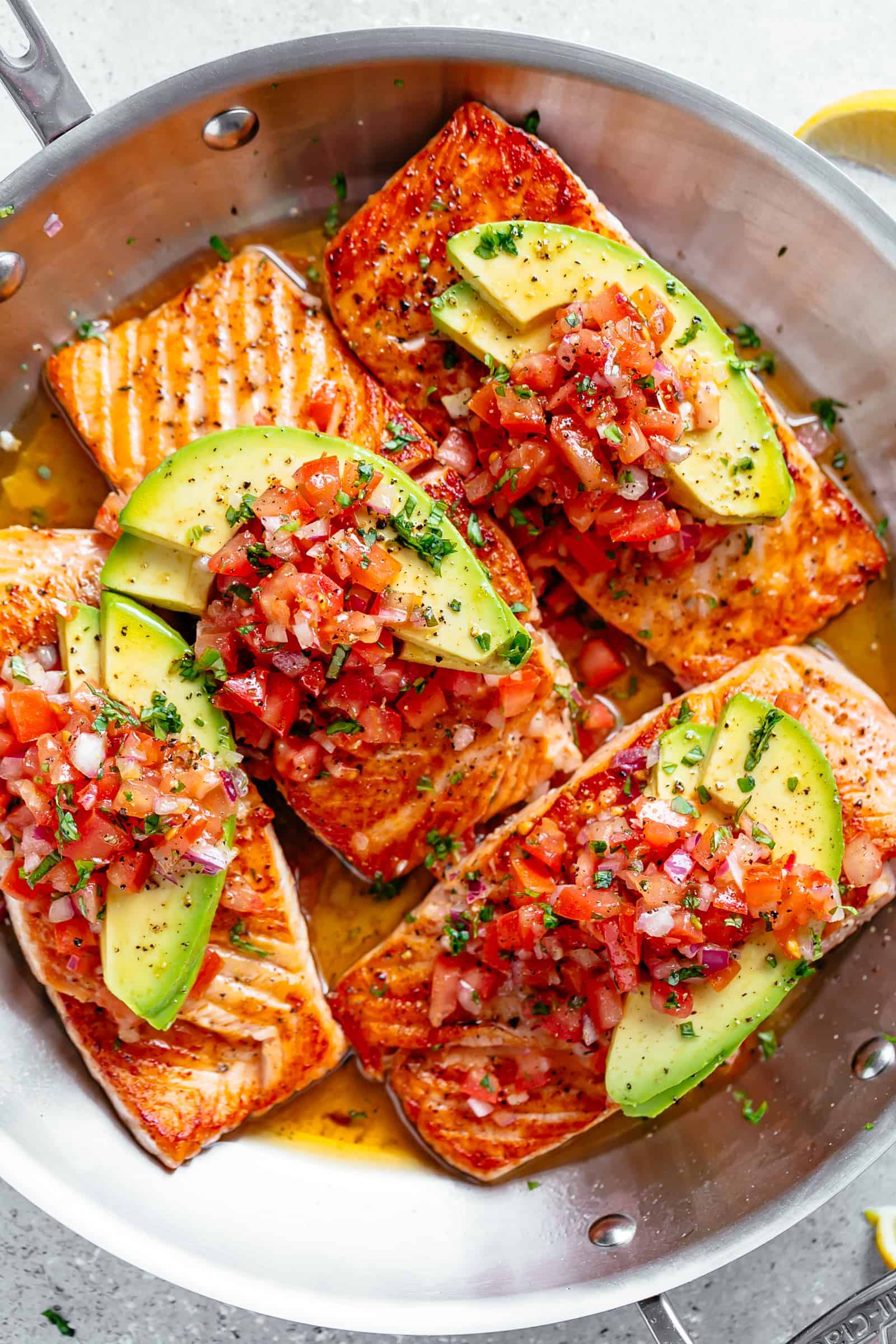 Sautéed Salmon with Avocado Salsa