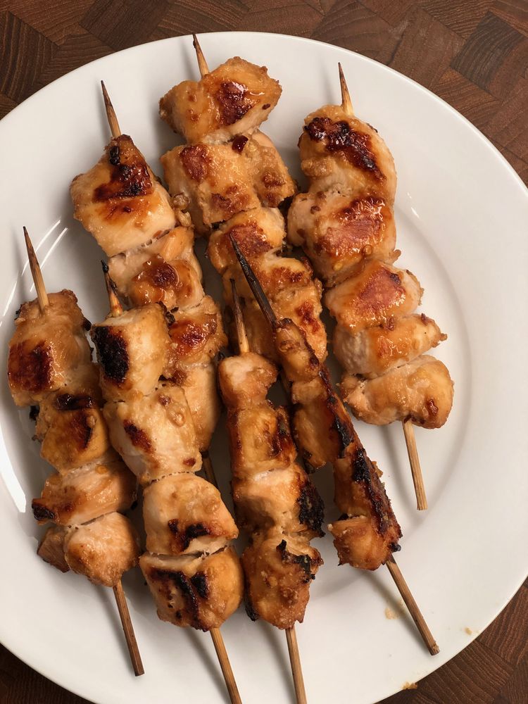 Grilled Lemon-Tahini Chicken Skewers with Sumac