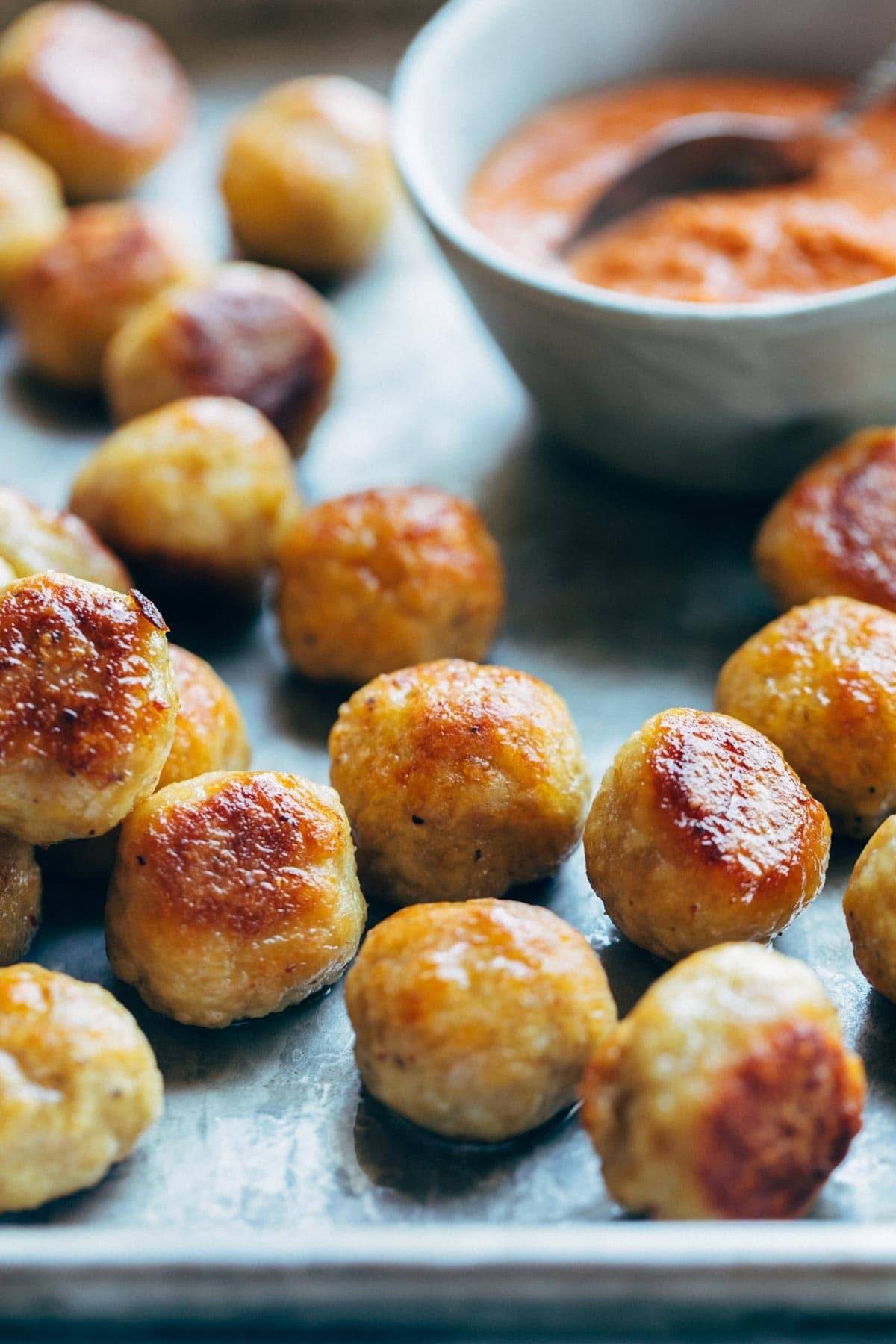 Oven-Baked Mini Chicken Meatballs with Hidden Veggies