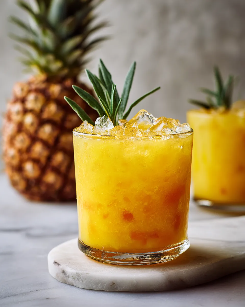 Sparkling Tropical Rum Punch with Mango and Lime