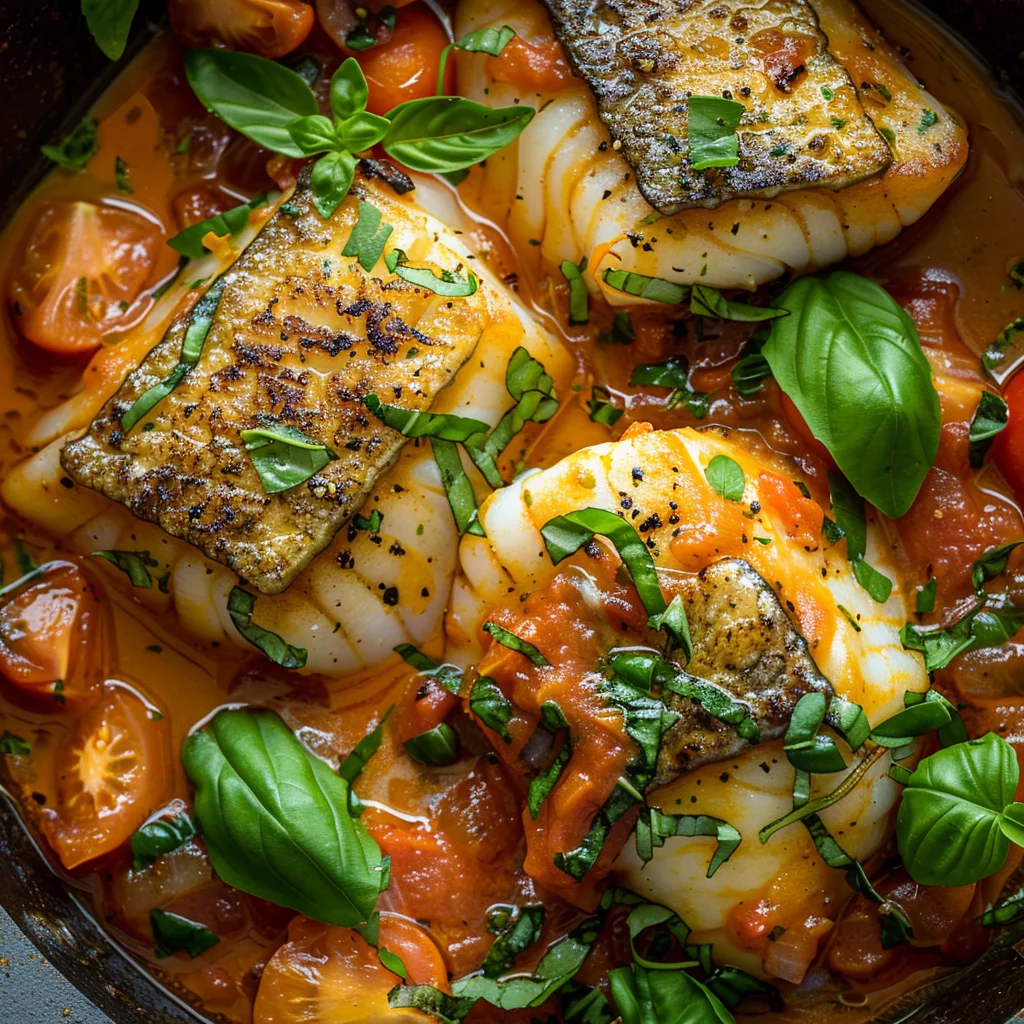 Pan-Seared Cod with Tomato-Caper Relish