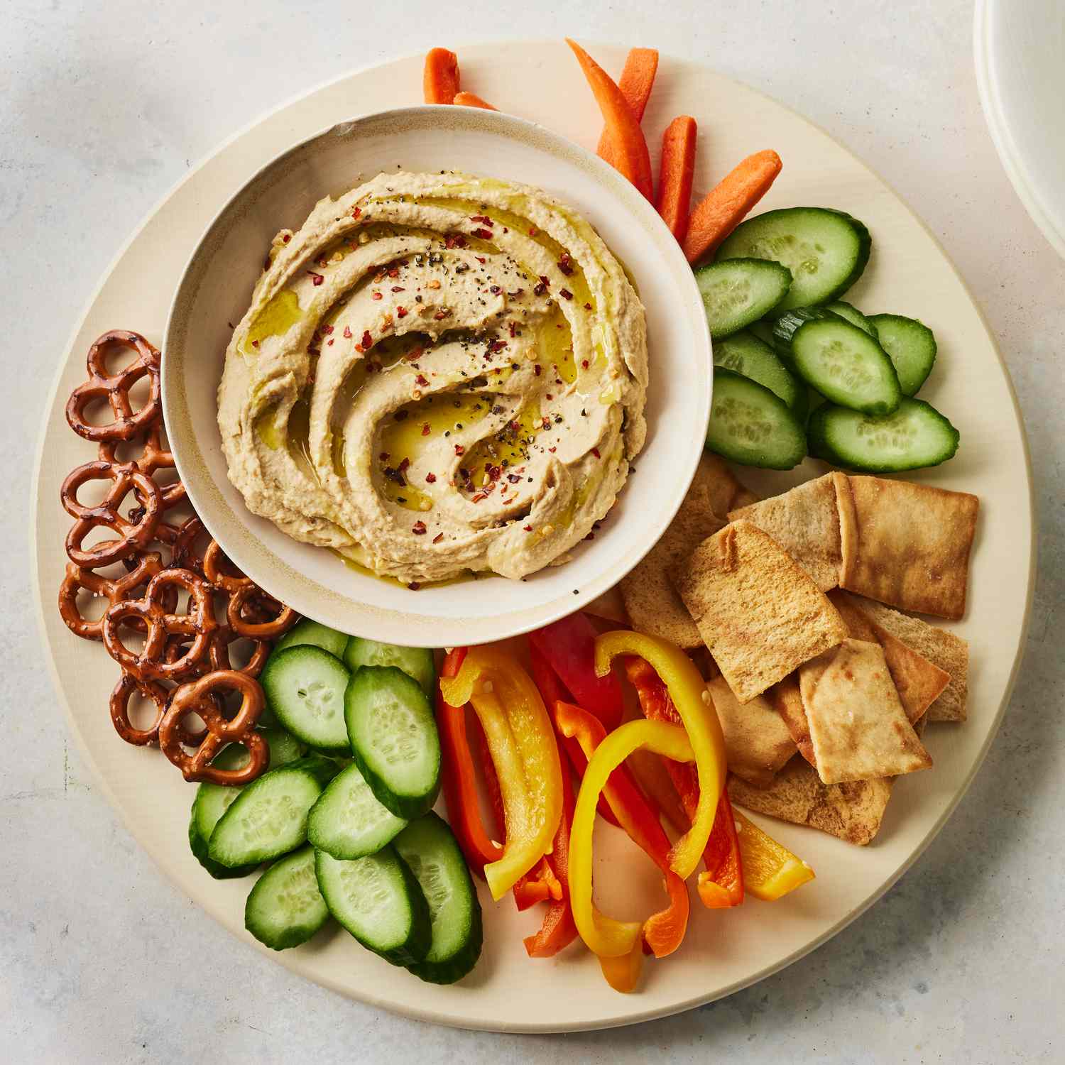 Whipped Chickpea Hummus with Toasted Pita Chips
