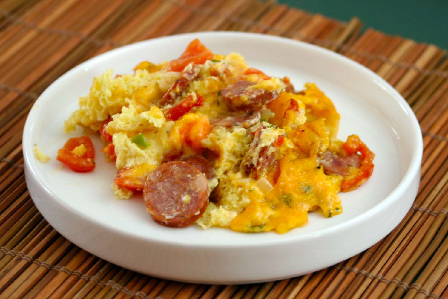 Poached Egg and Andouille Breakfast Hash with Creole Spices