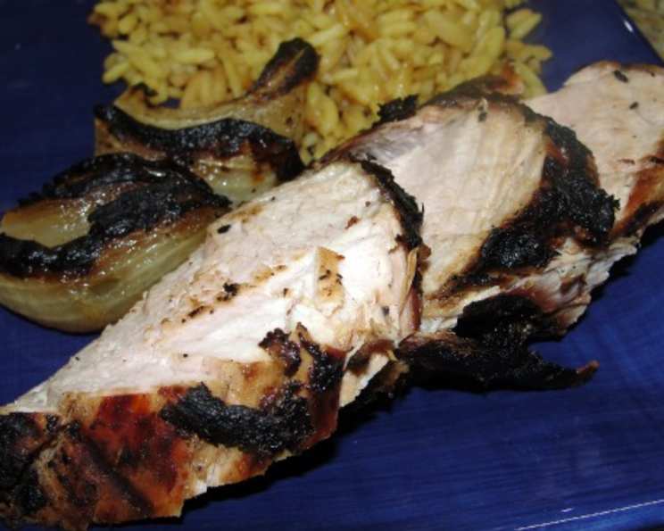 Grilled Citrus-Marinated Pork Tenderloin with Spiced Quinoa Salad