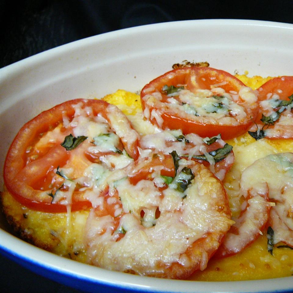 Italian Oven-Baked Polenta with Sundried Tomatoes and Parmesan
