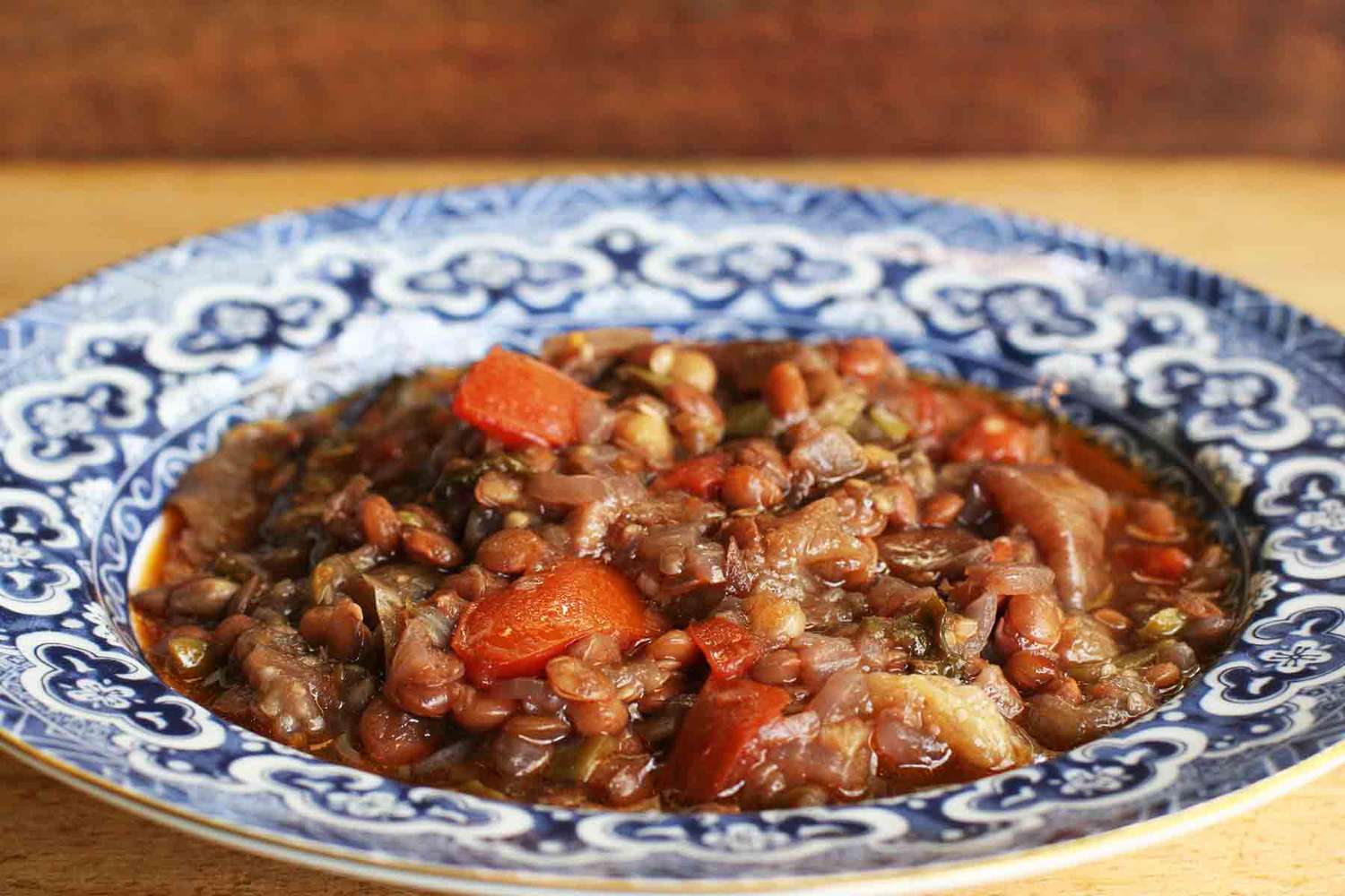 Slow-Simmered Lentil and Eggplant Stew with Aleppo Pepper