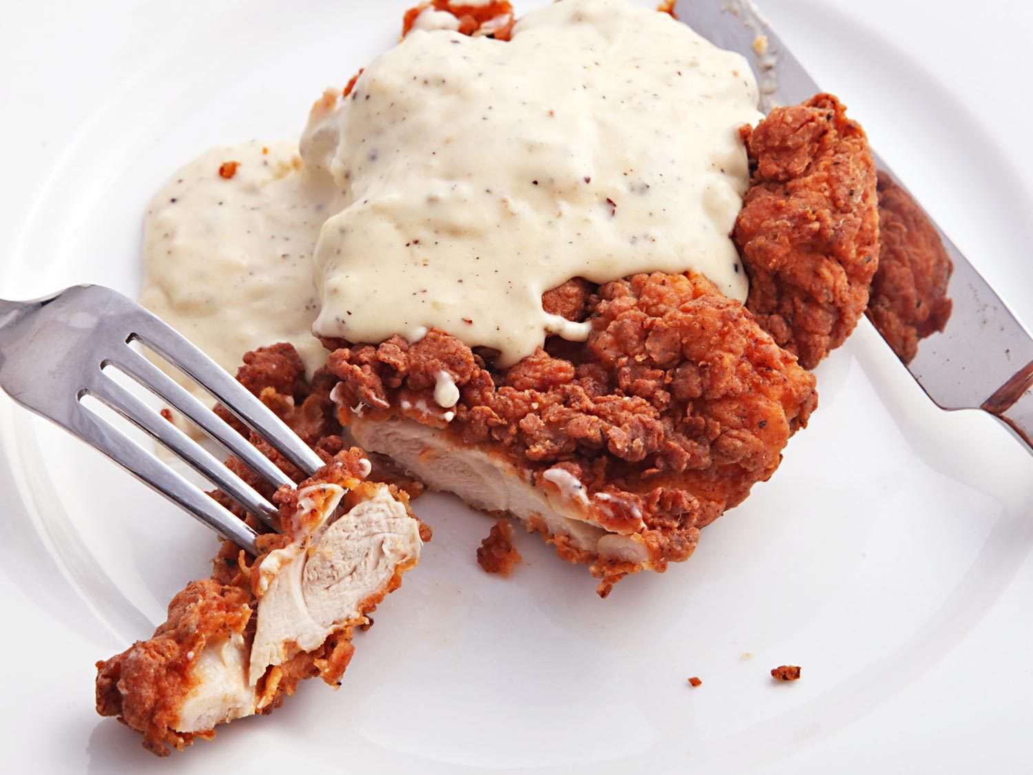 Buttermilk-Brined Fried Chicken with Spiced Cream Gravy