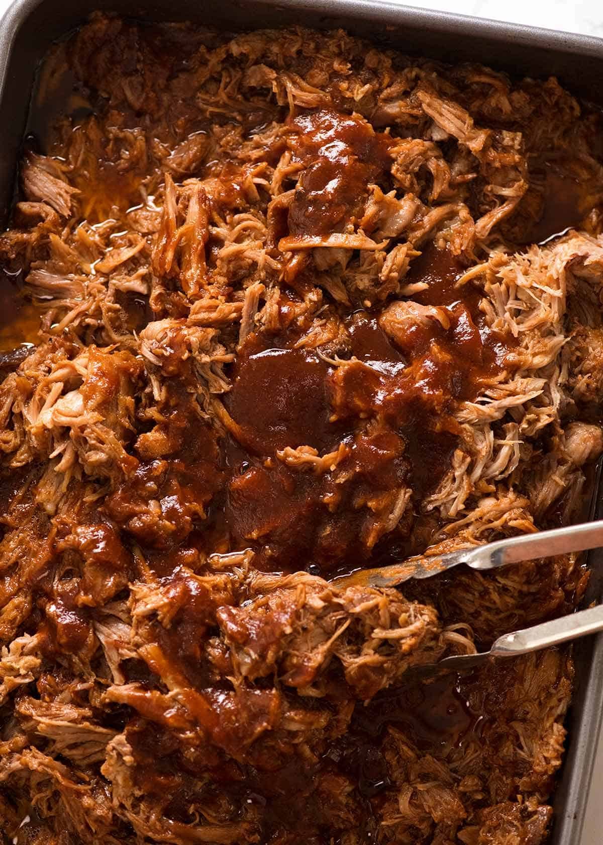 Sheet Pan Barbecue Pulled Pork with Honey Cornbread