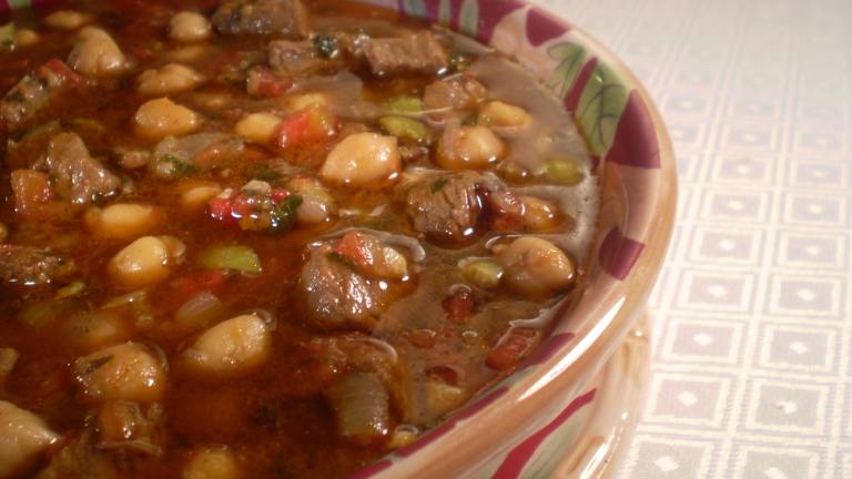 Slow-Cooked Beef and Chickpea Stew with Sumac and Tomato