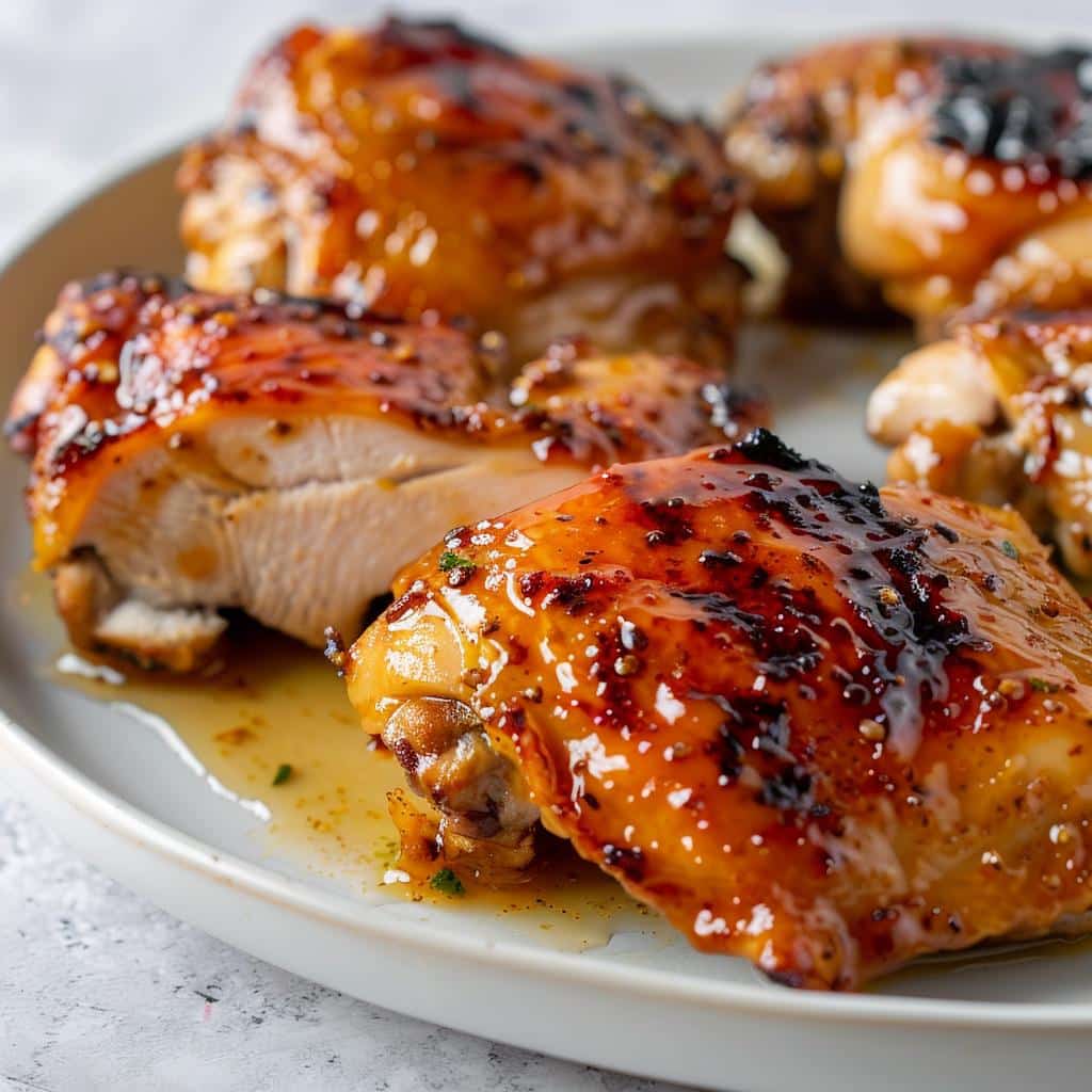 Open-Air Grilled Chicken with Maple-Mustard Glaze