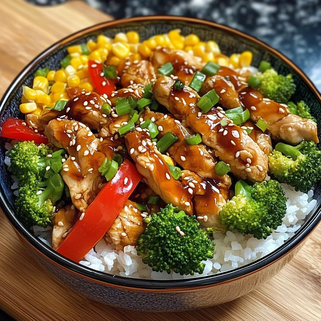 Stovetop Chicken and Veggie Rice Bowl with Mild Turmeric