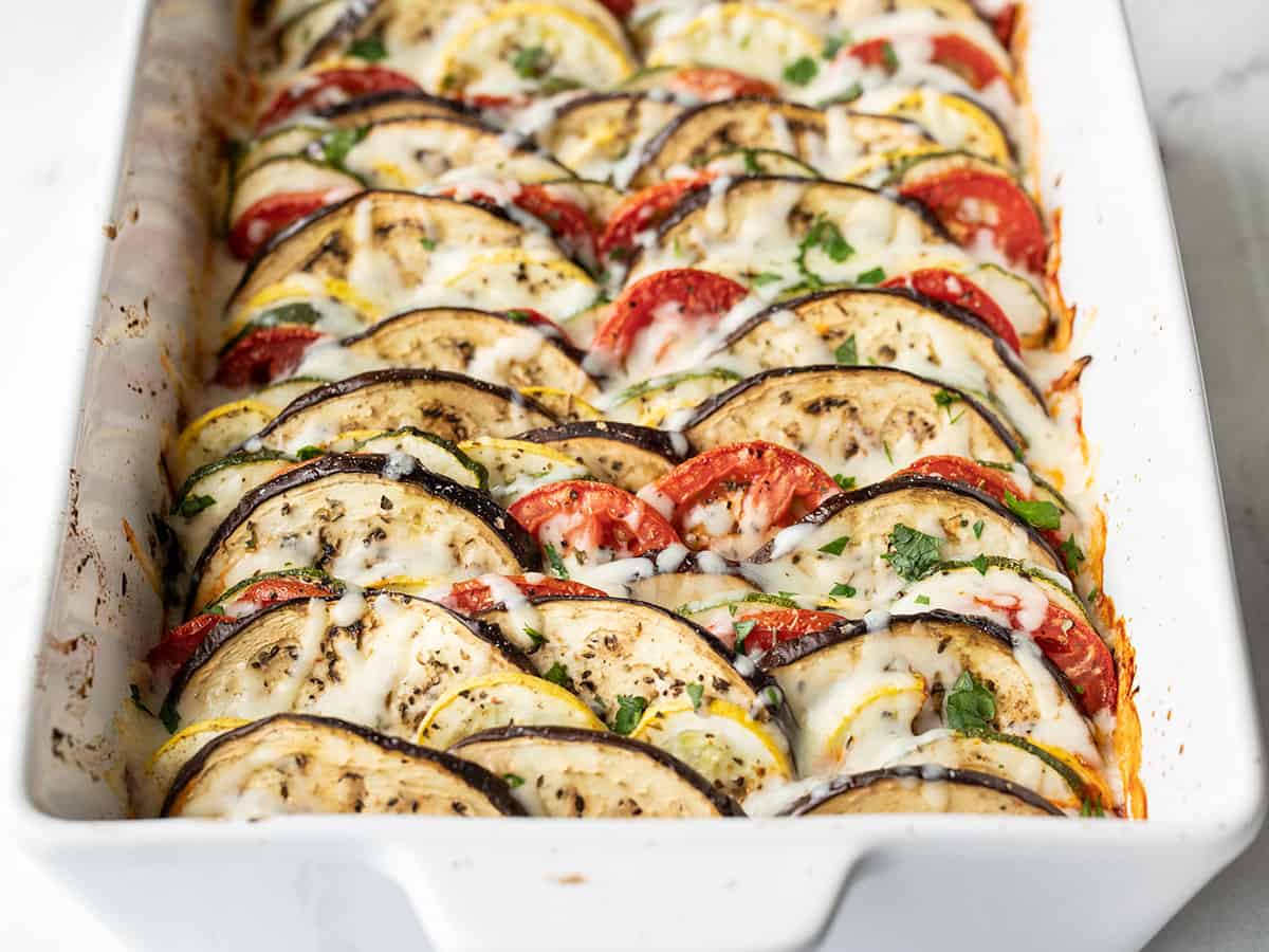 Oven-Baked Ratatouille with Fresh Basil