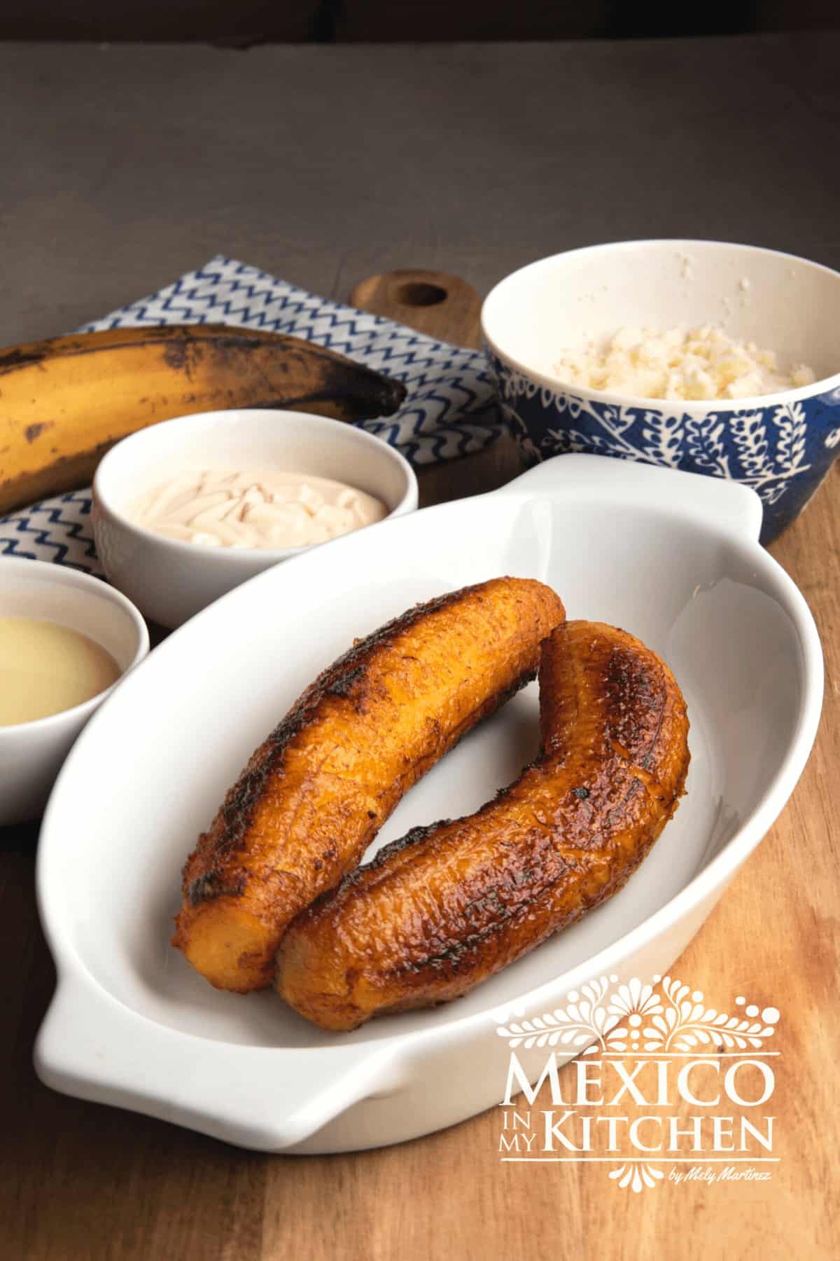 Pan-Fried Plantains with Queso Blanco and Cilantro