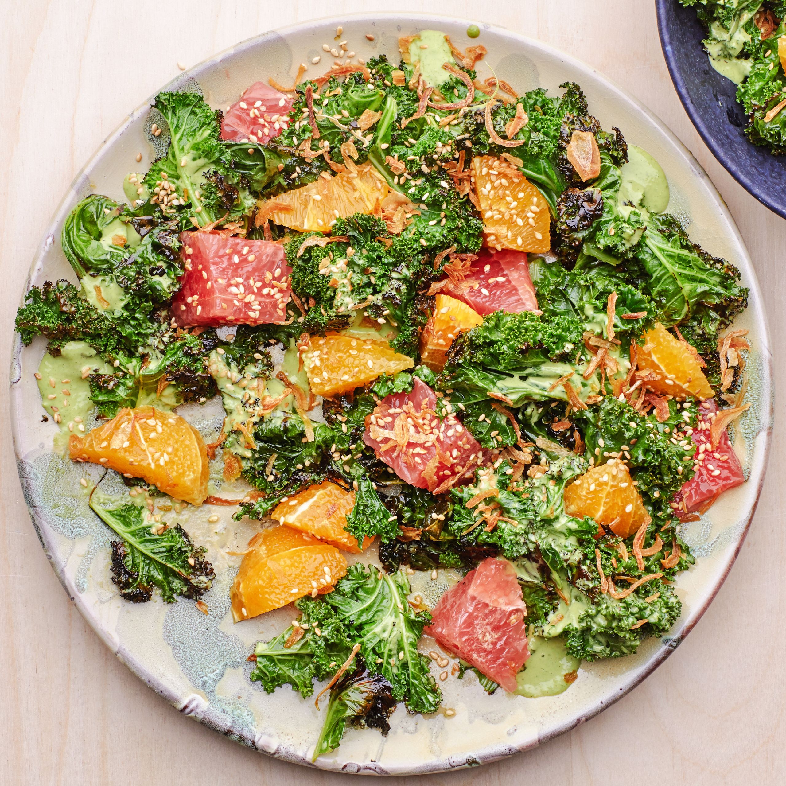 Charred Citrus and Kale Salad with Bitter Orange Vinaigrette