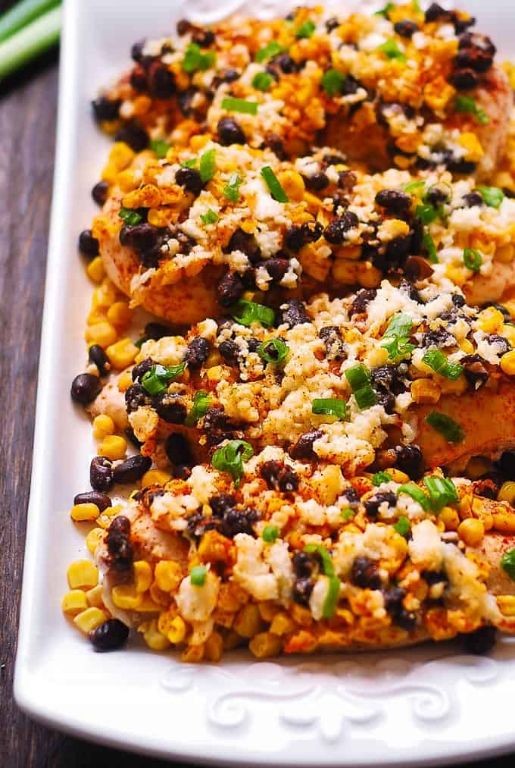 Sheet Pan Spicy Mexican Street Corn and Black Bean Bake