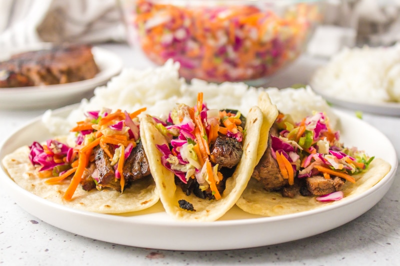 Pan-Fried Beef Tacos with Cilantro Lime Slaw