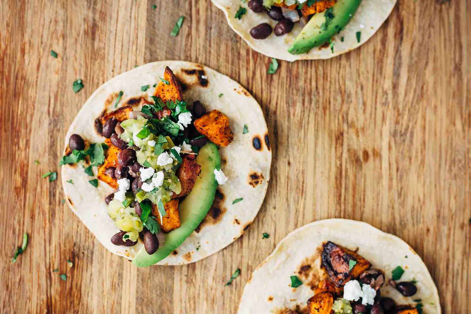 Smoky Maple-Glazed Sweet Potato and Black Bean Tacos