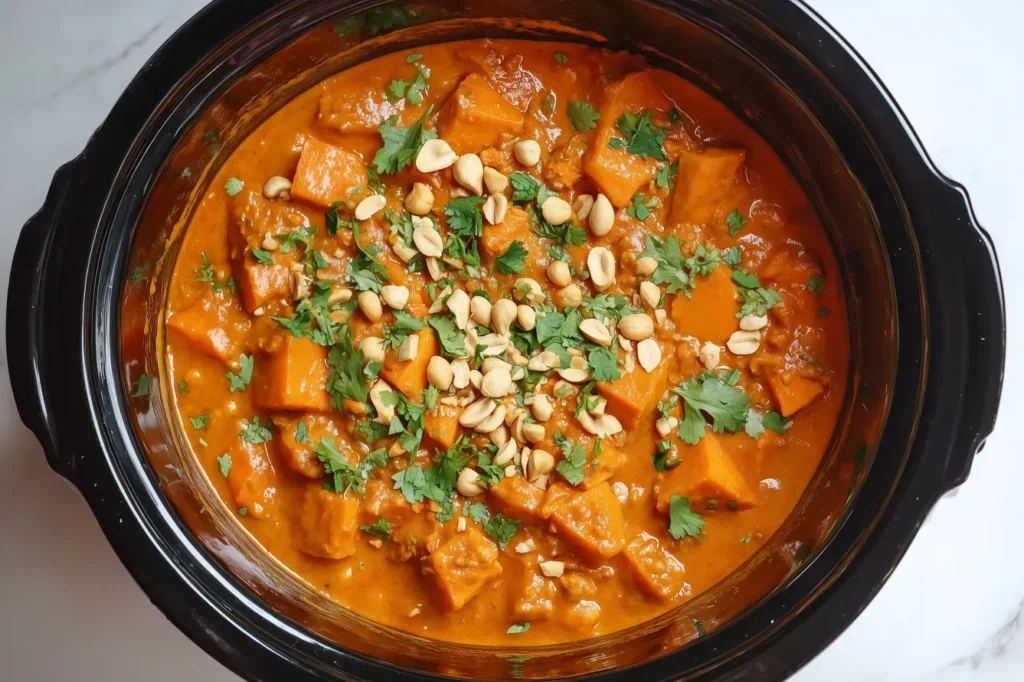 Slow-Cooked Senegalese Peanut Stew with Sweet Potatoes