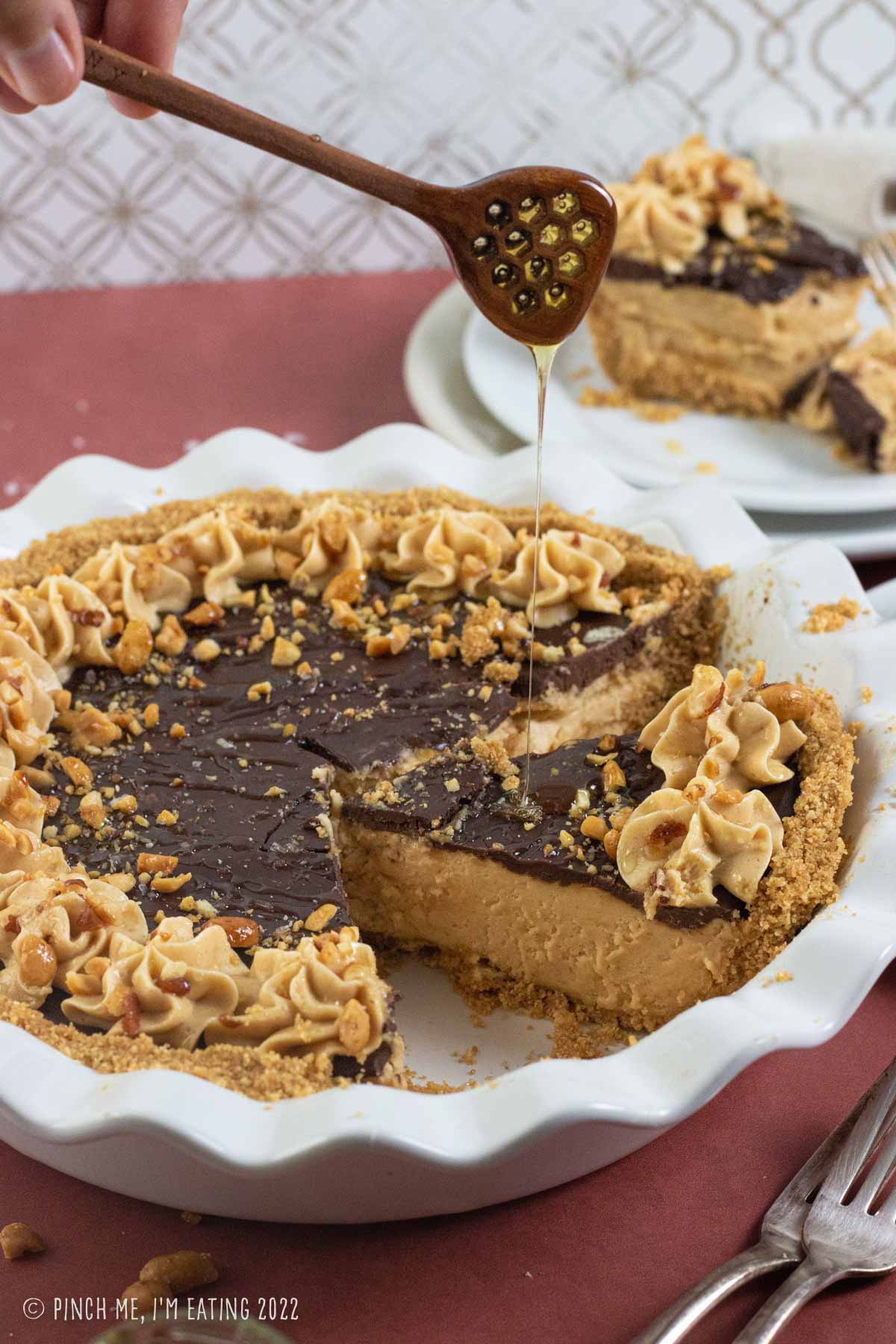 No-Bake Chocolate Peanut Butter Tart with Graham Cracker Crust