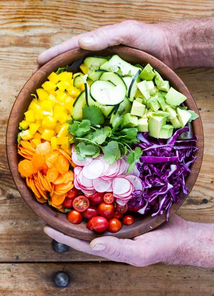 Sunbeam Rainbow Salad with Citrus Vinaigrette