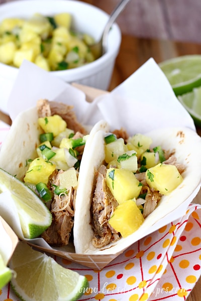 Caribbean Jerk-Spiced Pork Tacos with Pineapple Salsa