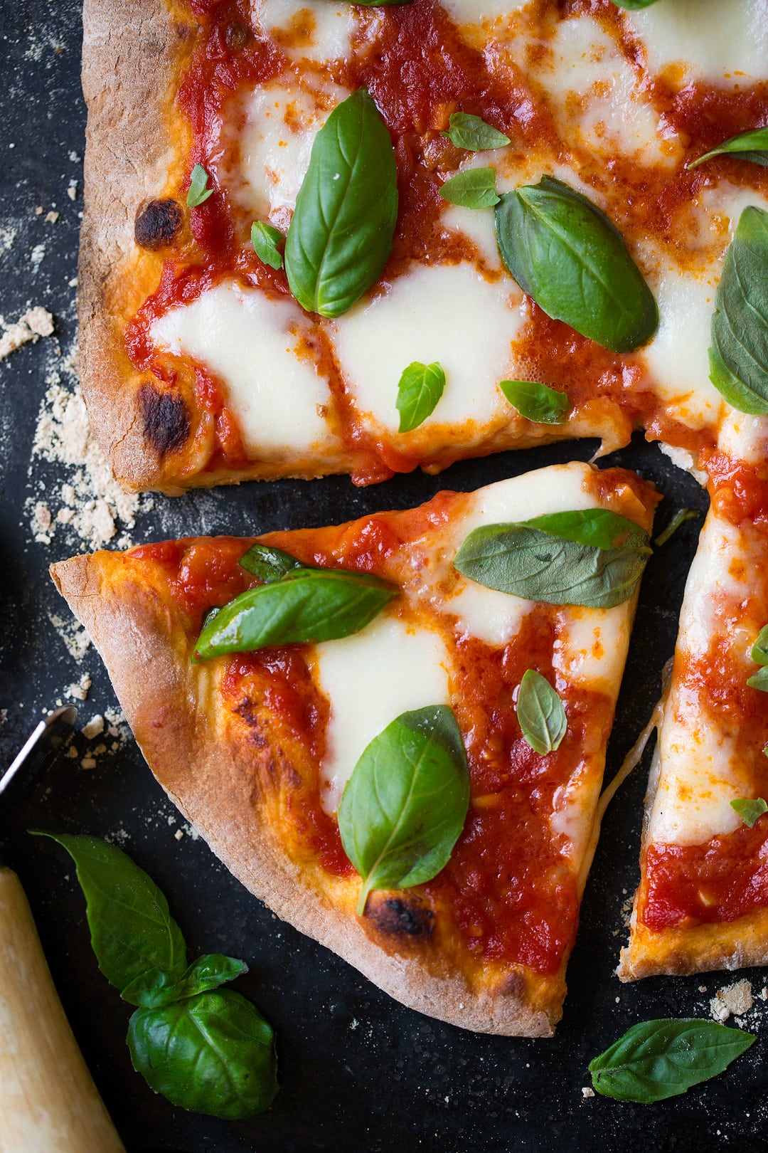 Thin-Crust Margherita Pizza with Fresh Basil