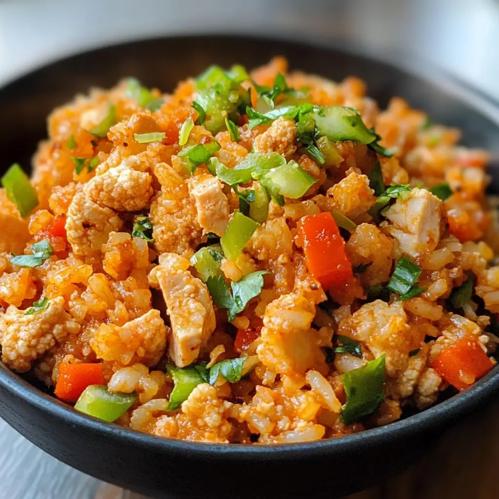 Stir-Fried Cauliflower Rice with Spiced Turkey and Vegetables