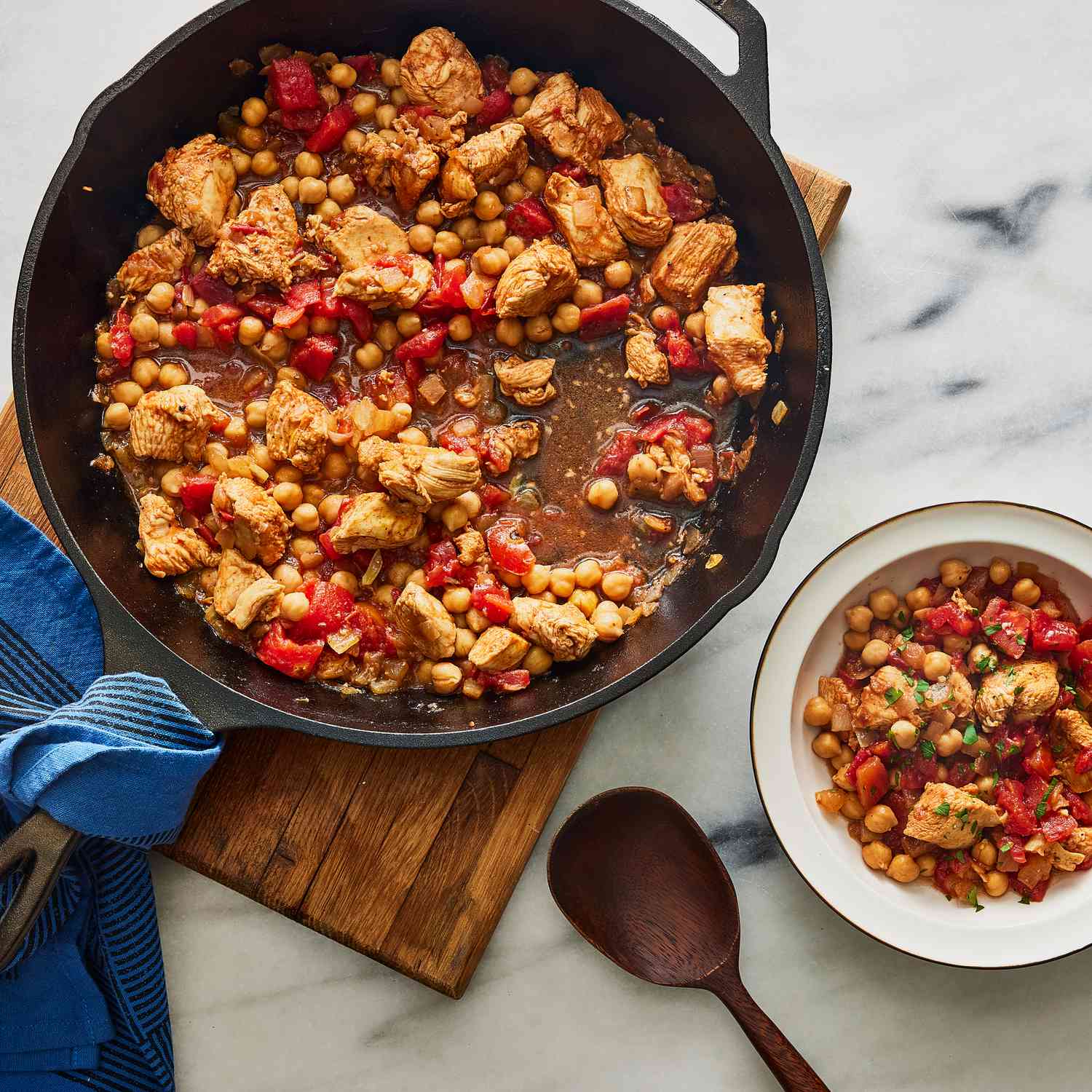 Skillet Tomato and Chickpea Stew with Garlic and Cumin