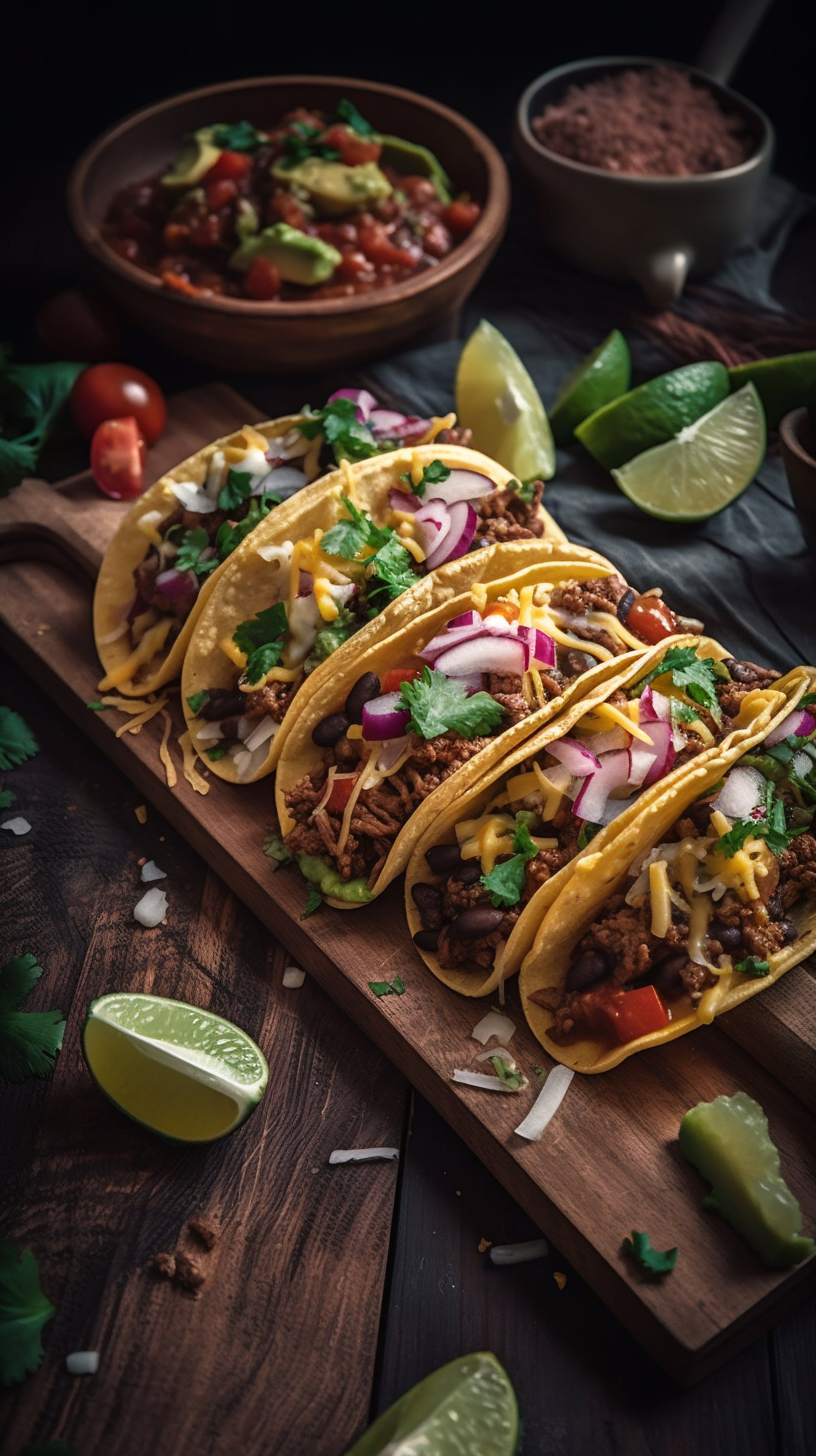 Taco Trio with Hot Link Sausage and Pickled Onions