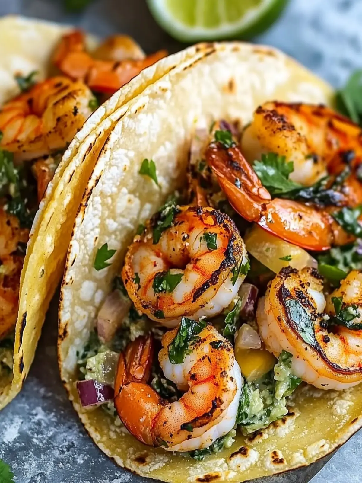 Cilantro-Lime Grilled Shrimp Tacos