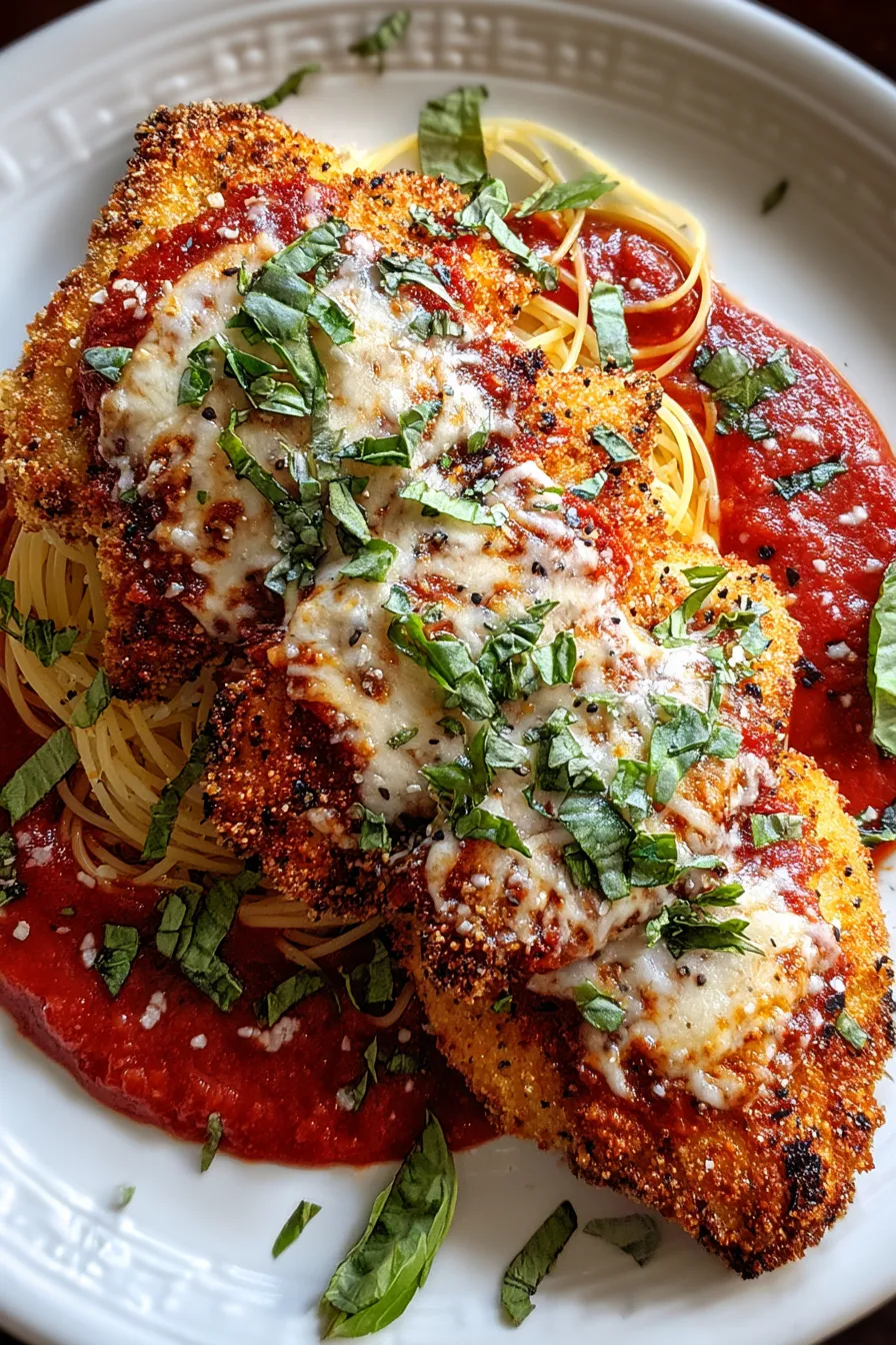Italian Oven-Baked Chicken Parmesan with Fresh Basil