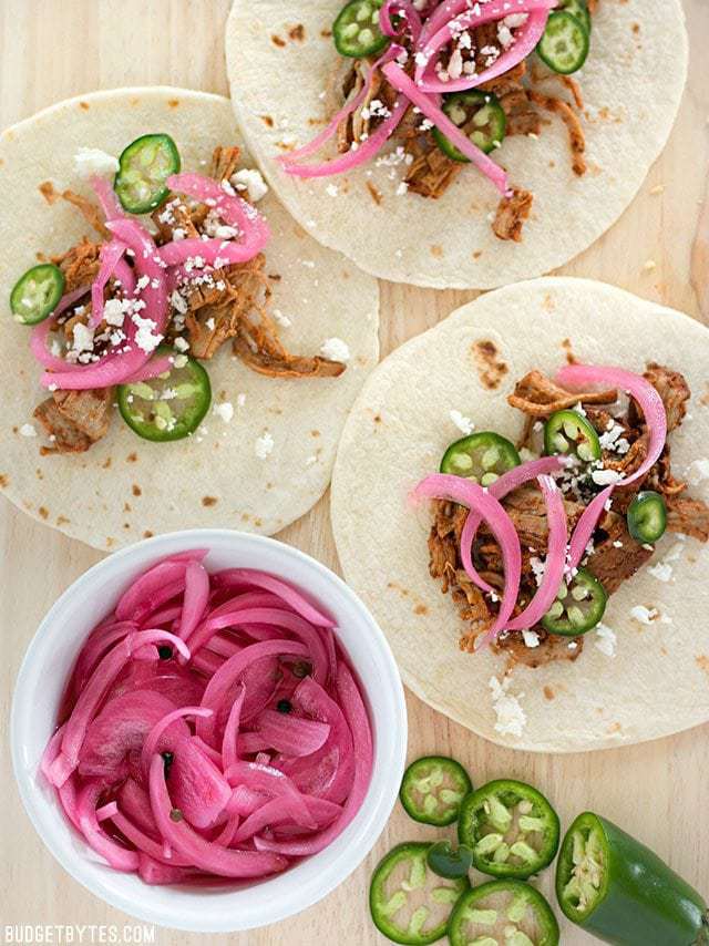 Texas Hot Link Tacos with Pickled Onions and Cilantro