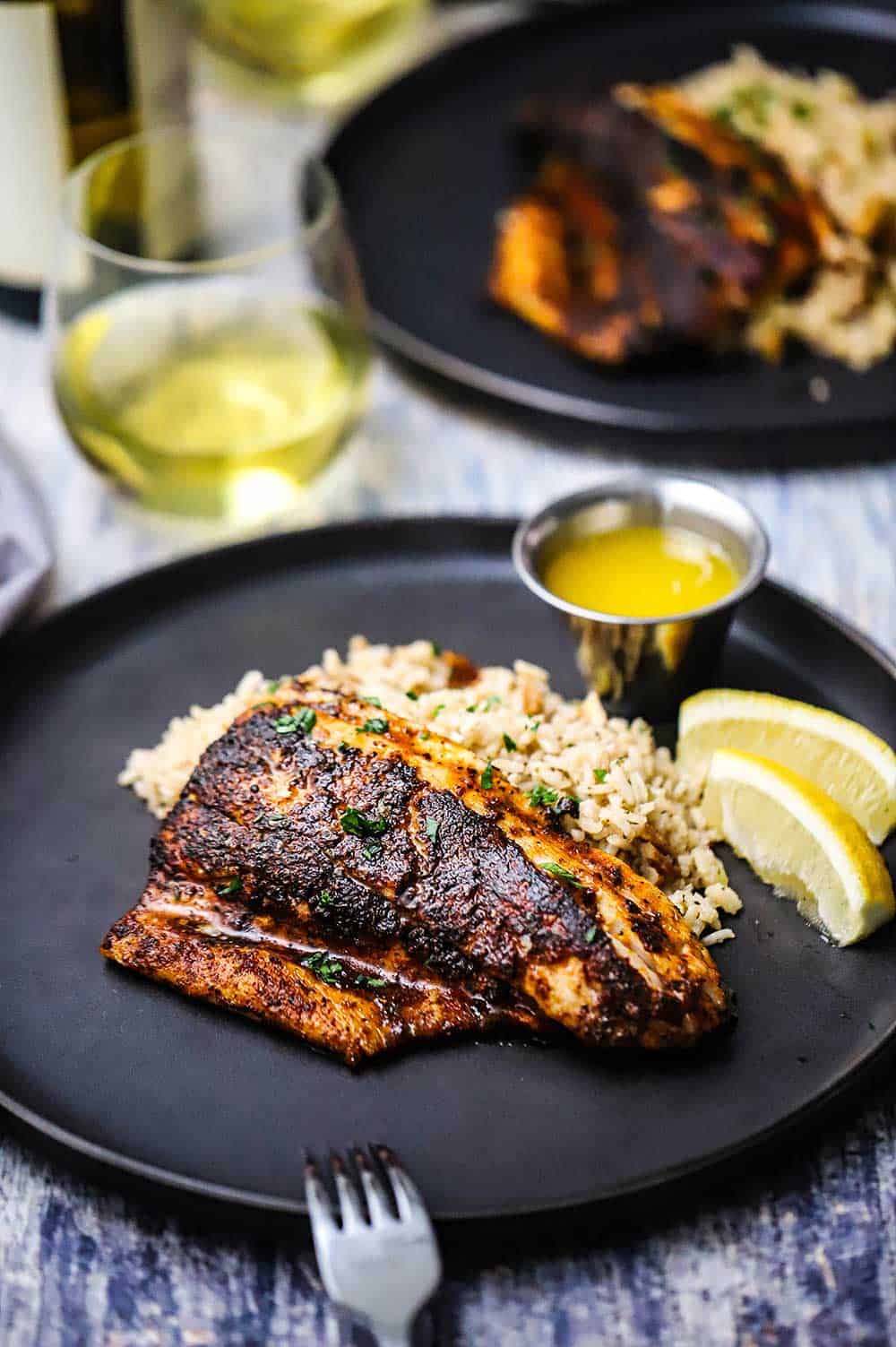 Pan-Seared Blackened Texas Redfish with Lemon Butter