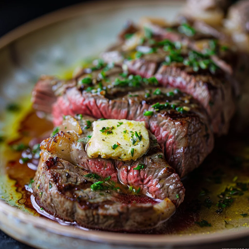 Sous-Vide Ribeye Steak with Garlic Herb Butter