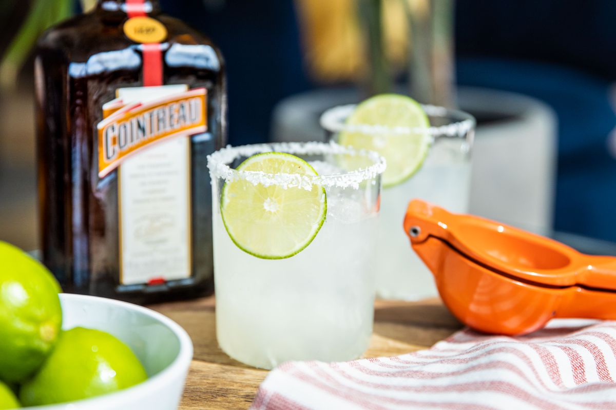 Cointreau-Infused Margarita with Lime and Salted Glass