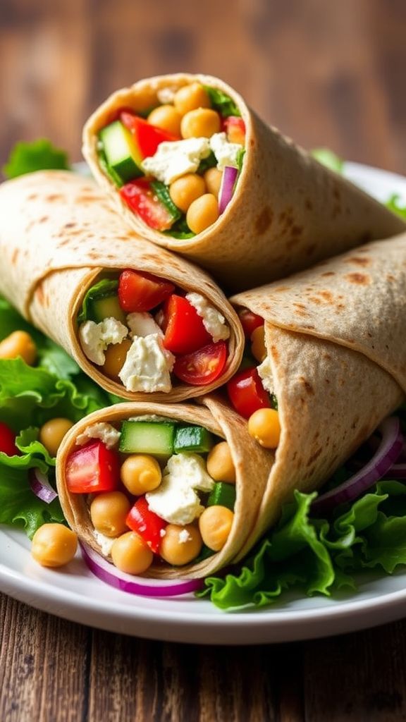 Chickpea and Feta Wraps