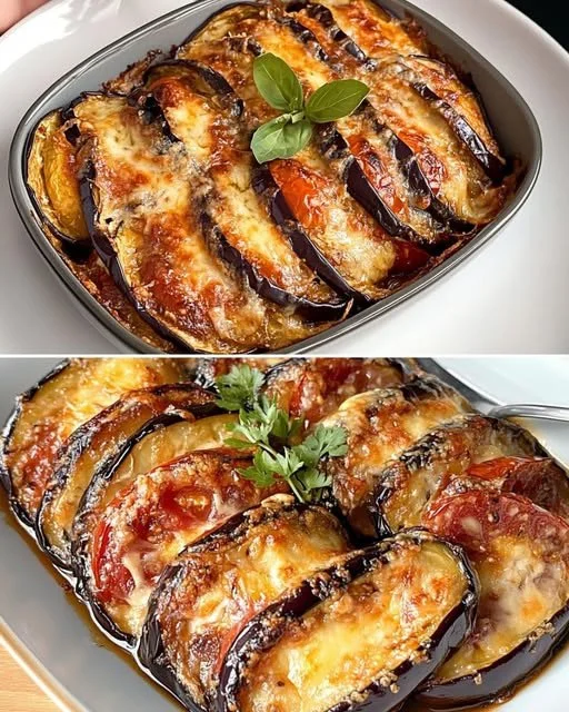 Baked Italian-Style Eggplant with Tomato and Mozzarella