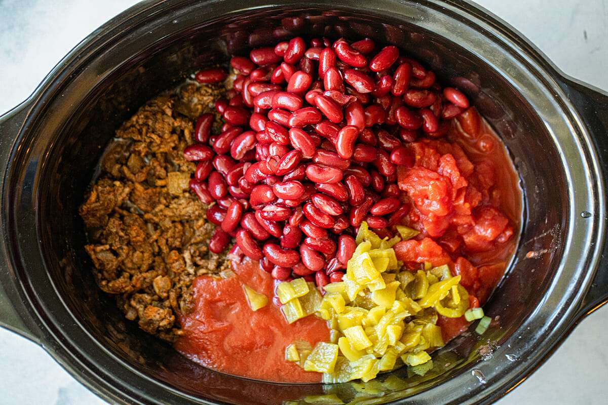 Slow-Cooked Beef Chili with Black Beans and Roasted Corn
