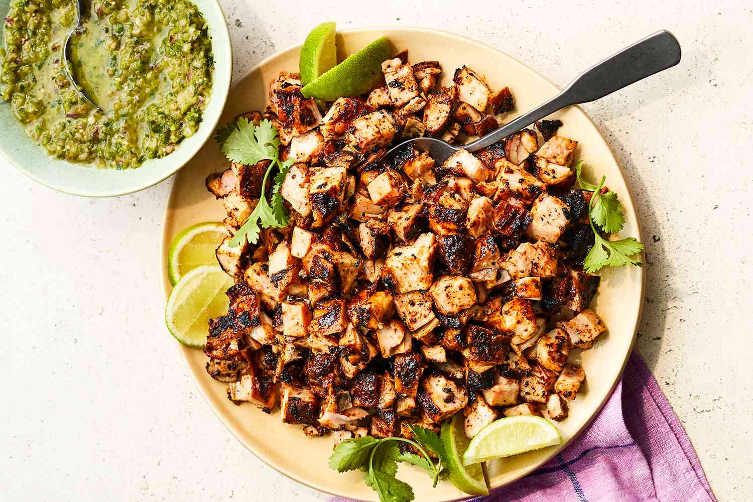 Charred Chili and Garlic Grilled Chicken Thighs