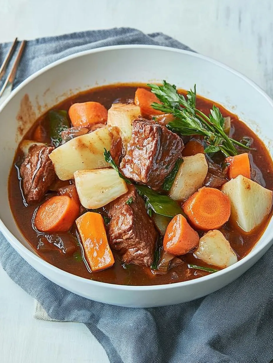 One-Pot Hearty Beef and Root Vegetable Stew