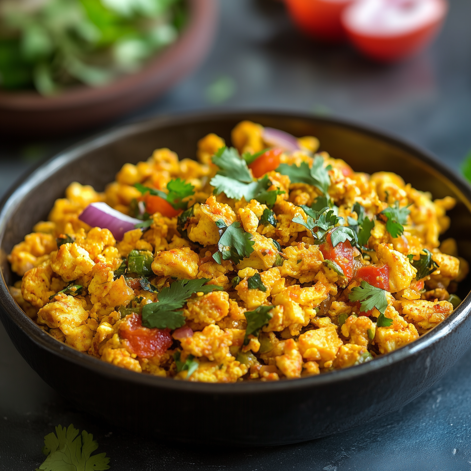 Goan Egg Bhurji with Mustard Seeds and Curry Leaves