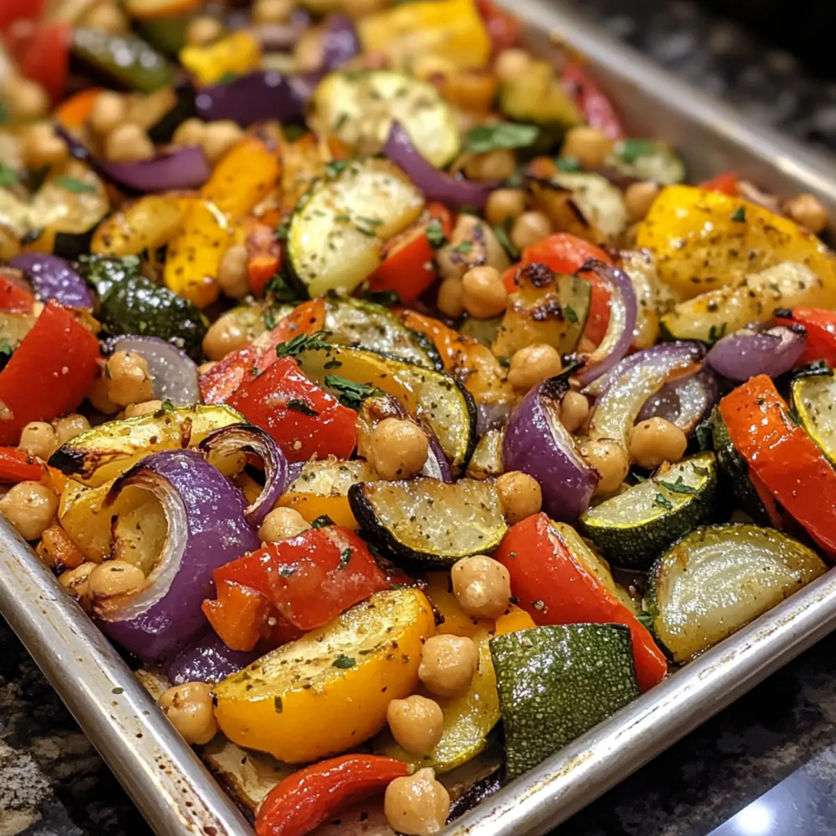 One-Pan Roasted Chickpea and Vegetable Medley